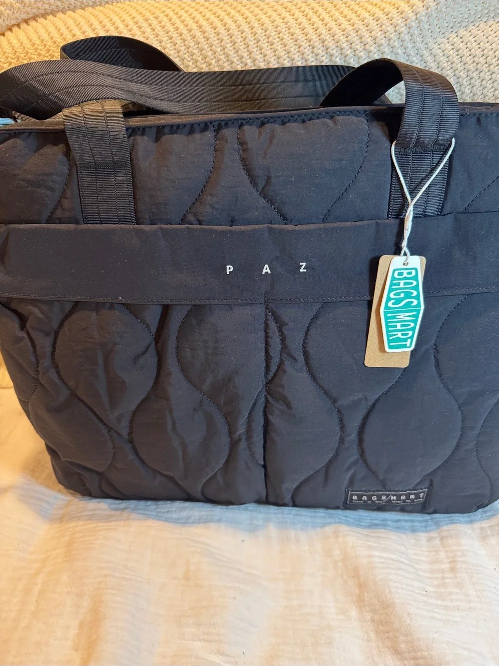Bagsmart Quilted Black Tote Mew with tags